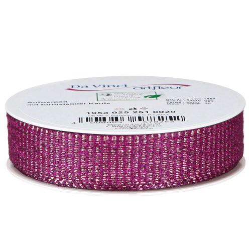 Artikel Julband med guldtrådar presentband Erika 25mm 20m