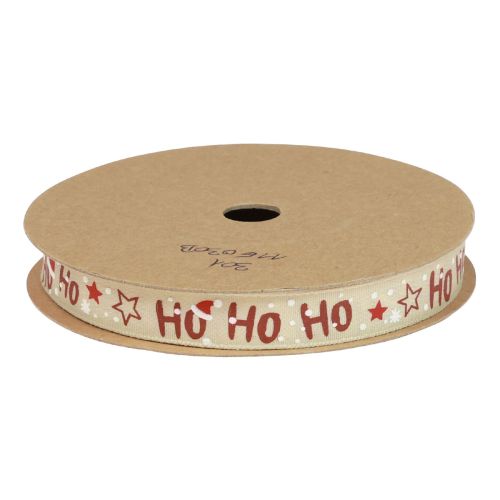 Artikel Julband “Ho Ho Ho” presentband beige 15mm 15m