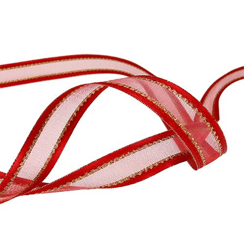 Artikel Deco -band rött med lurex 25mm 20m