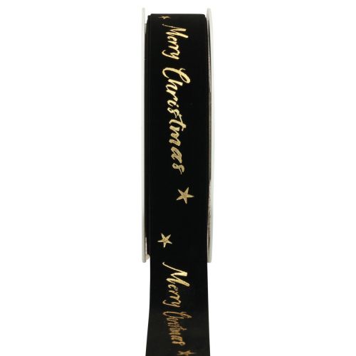 Presentband Julband svart sammetsband 25mm 20m