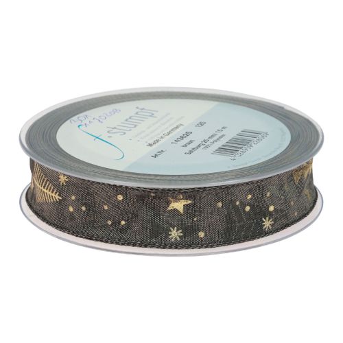 Artikel Julband brunt guld present band gran 25mm 15m