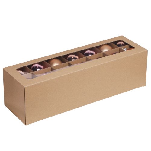 Artikel Julgranskulor av glas rosa aprikos Ø6cm 24 st