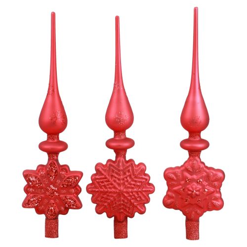 Artikel Julgranstopper röd Julgranstopper glas H34cm 1 st