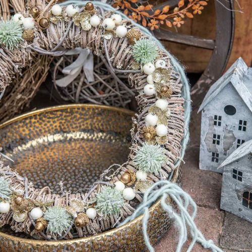 Floristik24 Julblommor glittrar konstgjorda blommor Julgrönt i ett knippe 4st