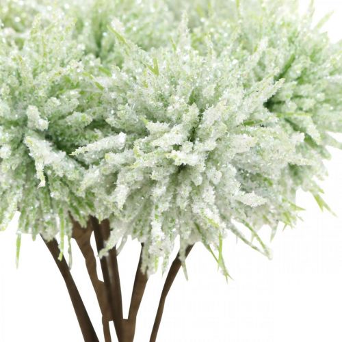 Floristik24 Julblommor glittrar konstgjorda blommor Julgrönt i ett knippe 4st