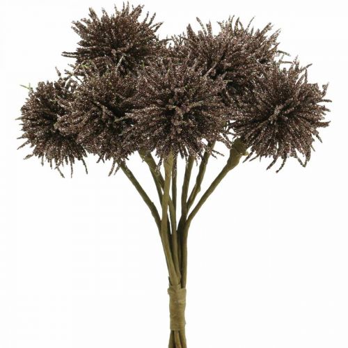 Floristik24 Julblommor glittrar konstgjorda blommor Julkoppar i ett gäng om 4 stycken