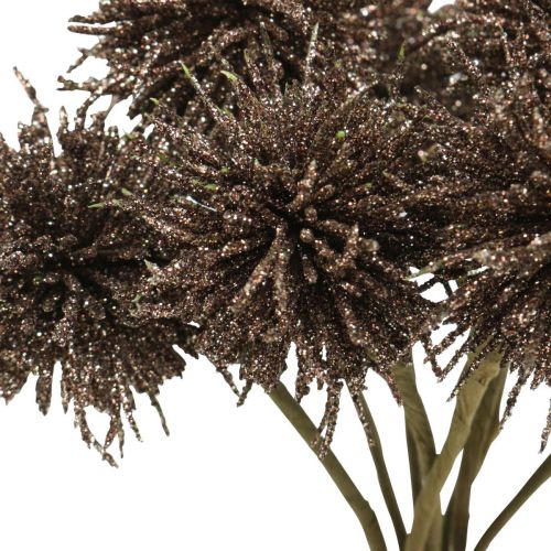 Floristik24 Julblommor glittrar konstgjorda blommor Julkoppar i ett gäng om 4 stycken