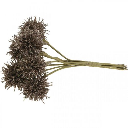 Floristik24 Julblommor glittrar konstgjorda blommor Julkoppar i ett gäng om 4 stycken