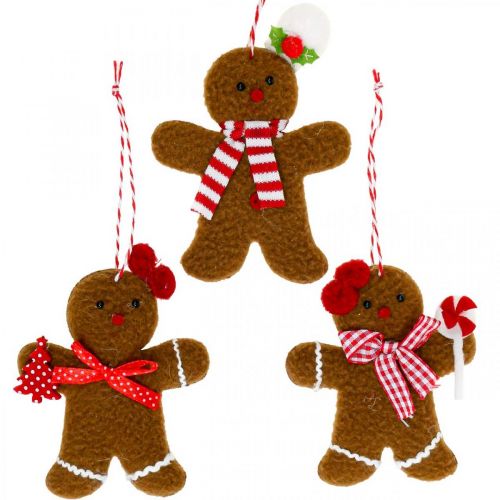 Floristik24 Juldekoration pepparkakor man hänge H9/10,5cm 3st
