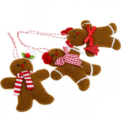 Floristik24 Juldekoration pepparkakor man hänge H9/10,5cm 3st