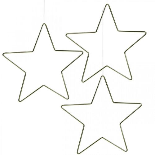 Floristik24 Juldekoration metallstjärna guldstjärna hänge 15cm 6st