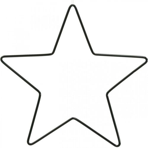 Artikel Juldekoration metallstjärna svart dekorativ stjärnhänge 20cm 6 st