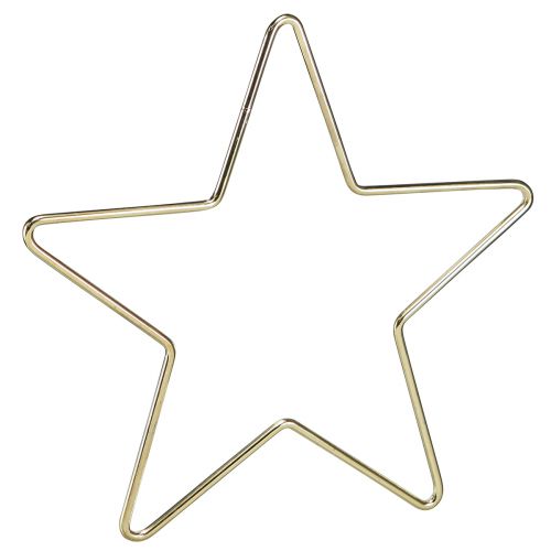 Juldekoration metall stjärnhänge guld Ø15cm 6 st