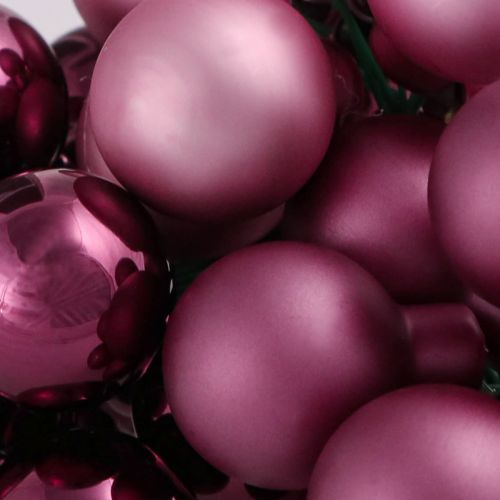 Floristik24 Juldekoration spegel bär rosa bär Ø25mm 140 st