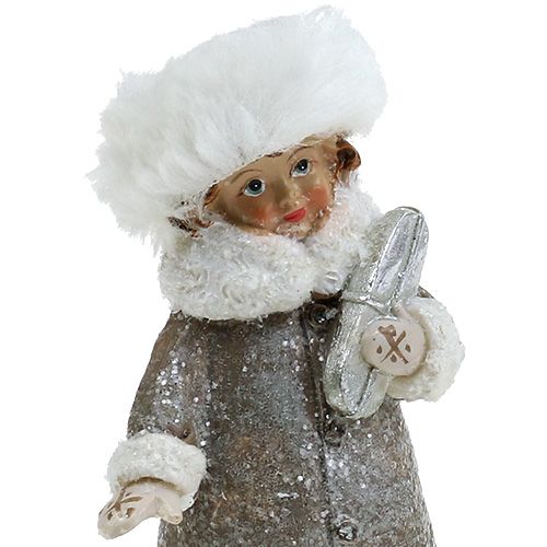Floristik24 Julfigur gråvit 13cm 2st