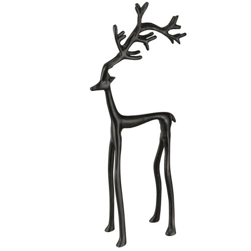 Floristik24 Julfigur ren dekoration metall svart 17×8×38,5cm
