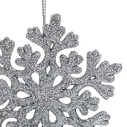 Floristik24 Julhängare mix med glitter silver 3st