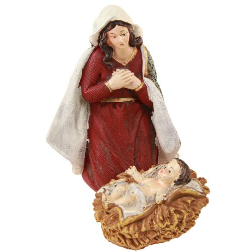 Artikel Julkrubba figurer set handmålad polyresin 8-20cm 8 stycken