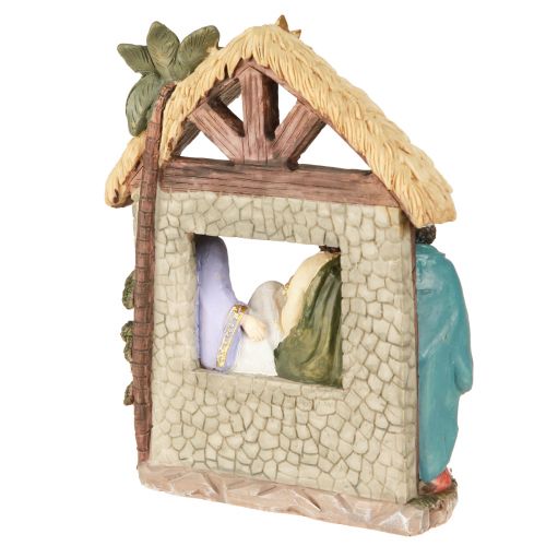 Artikel Julkrubba med figurer Julkrubba 15,5×7×20cm