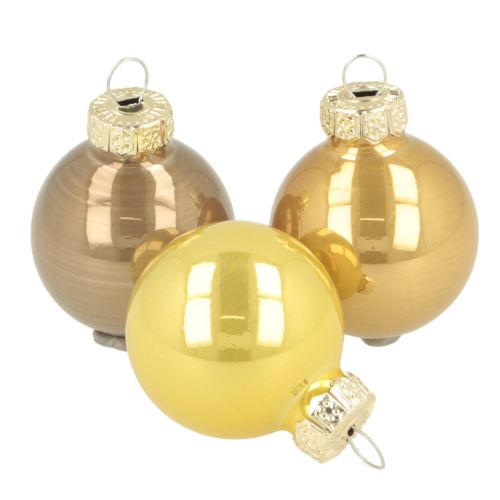 Mini julgranskulor, glänsande hängande bollar, 3 cm, 22 delar