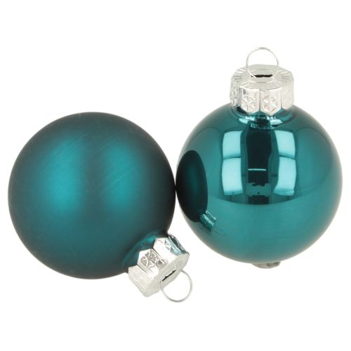 Julgranskulor, matta och glansiga, små juldekorationer, 4 cm, 24 stycken