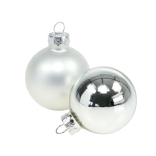 Artikel Julkula Ø4cm silverblank/matt 24 st