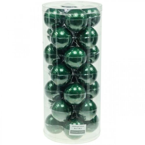 Floristik24 Julkulor glas Julgranskulor grön matt Ø6cm 24 st