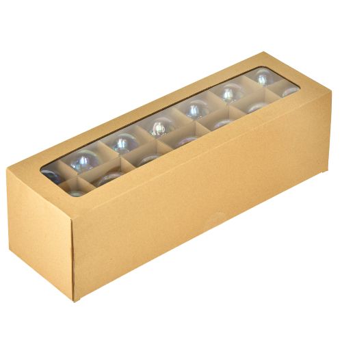 Artikel Glaskula i pärlemorlook med skimrande skimmer 6 cm 24 st