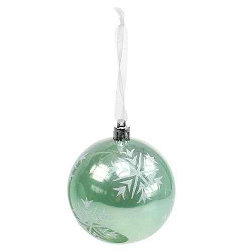 Floristik24 Julkula Ø8cm ljusgrön plast 1st