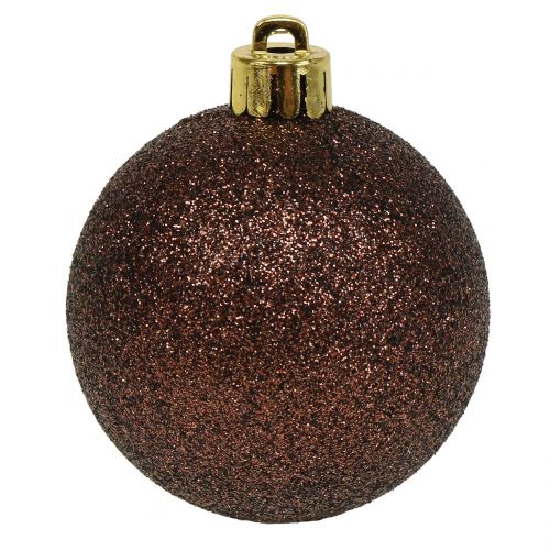 Floristik24 Julkulor chokladbrun mix Ø6cm 10st