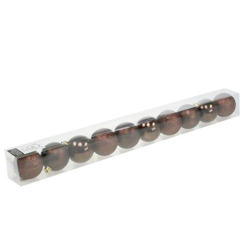 Floristik24 Julkulor chokladbrun mix Ø6cm 10st