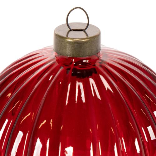 Julgranskulor, glas, röda, 8