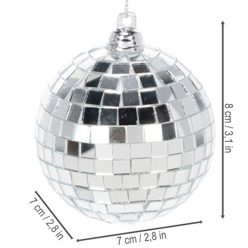 Julgranskulor, spegelkula för upphängning, 7 cm, 6 stycken | Floristik24.se