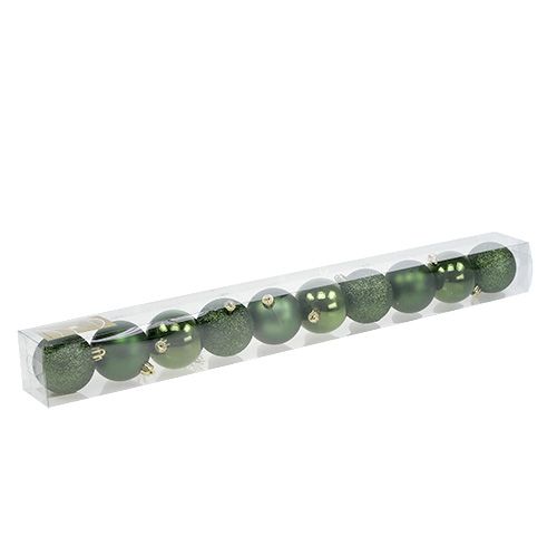Floristik24 Julkula plast Ø6cm grön 10st