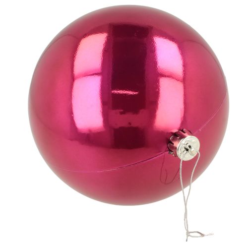 Artikel Julkula plast stor julgranskula rosa Ø14cm