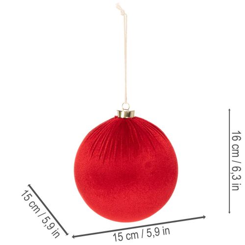 Stor röd julgranskula att hänga, 15 cm, 3 stycken | Floristik24.se