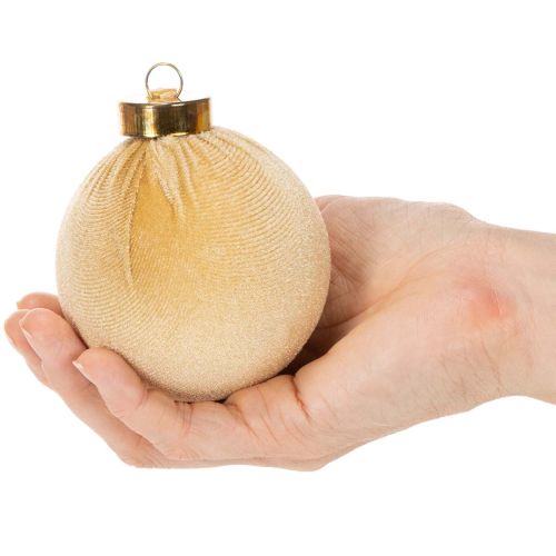 Julgranskulor, sammetsliknande, blandning av varma färger, 8 cm, 12 stycken | Floristik24.se