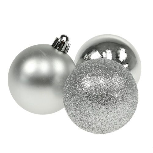 Julkula plast silver 6cm 10st