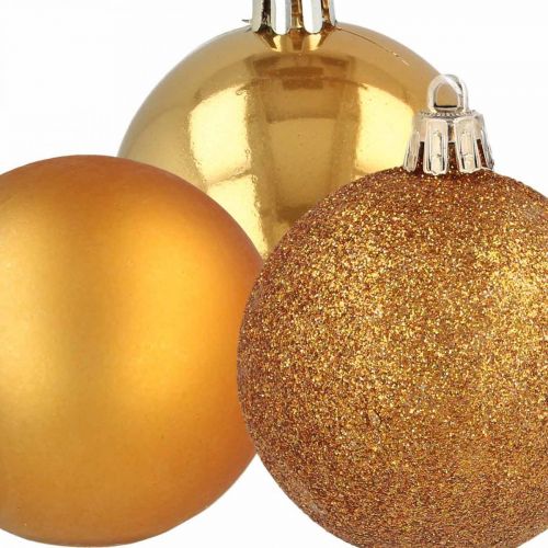 Floristik24 Julgranskulor, julpynt, träddekorationer orange plast Ø6cm 10st