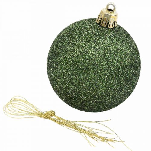 Floristik24 Julbollar, adventspynt, julgransdekorationer orange / gyllene / grönt Ø5,5cm plast 10st
