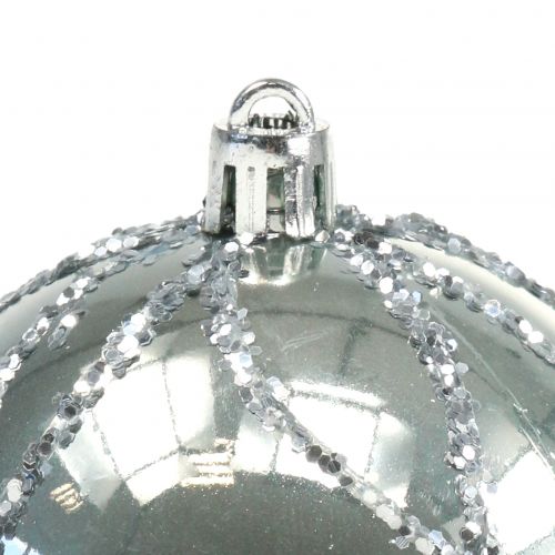 Floristik24 Julkula plast silver Ø8cm 2st