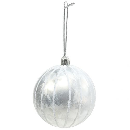 Julkula plast vit Ø8cm 2st