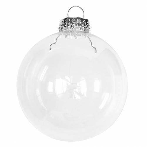 Floristik24 Julkula glas Ø7,5cm klar 12 st