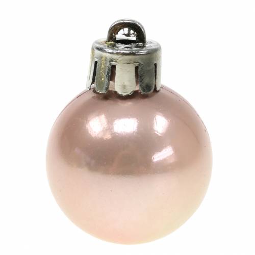 Floristik24 Julgransdekorationer Julkulor guld, vit, rosa 3cm 14st