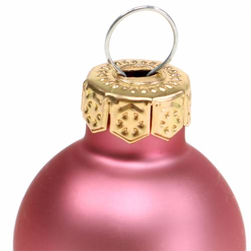 Artikel Mini julkulor gammalrosa assorterad Ø2,5cm 24 st