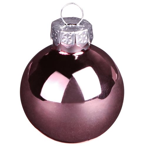 Artikel Julkulor glas rosa aprikosmix mini Ø3cm 22 st