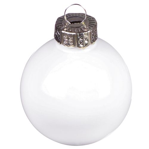 Artikel Julkulor glas vit matt emalj Ø4cm 24 st