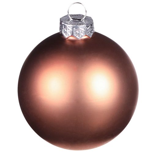 Artikel Julkulor silver aprikos glaskulor Ø6cm 24 st