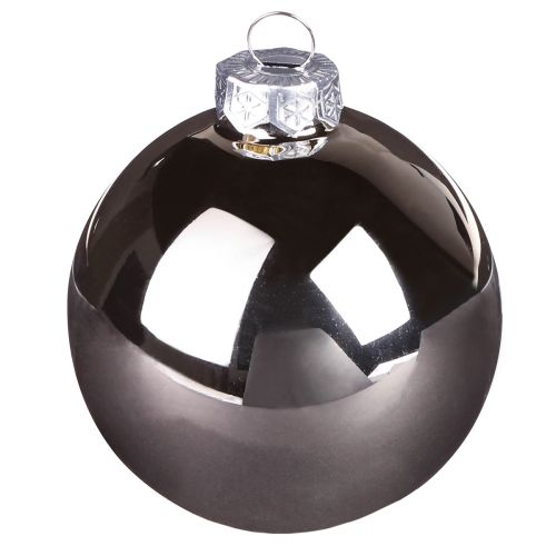Artikel Julkulor silver aprikos glaskulor Ø6cm 24 st
