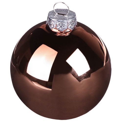 Artikel Julkulor i silver aprikosglas Ø7,5cm 12 st